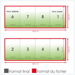 Dépliants A6 135grs brillant 8 pages - 5 000 exemplaires - pliage zigzag