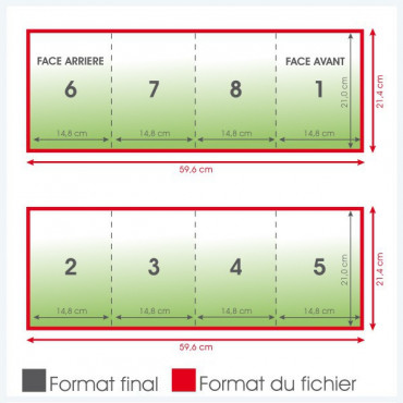 Dépliants A5 portrait 135grs brillant 8 pages - 5 000 exemplaires - pliage portefeuille Dépliants A5 portrait 135grs brillant 8 pages - 5 000 exemplaires - pliage portefeuille