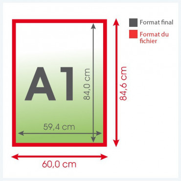 Affiches A1 115grs mat dos bleu - 100 exemplaires Affiches A1 115grs mat dos bleu - 100 exemplaires