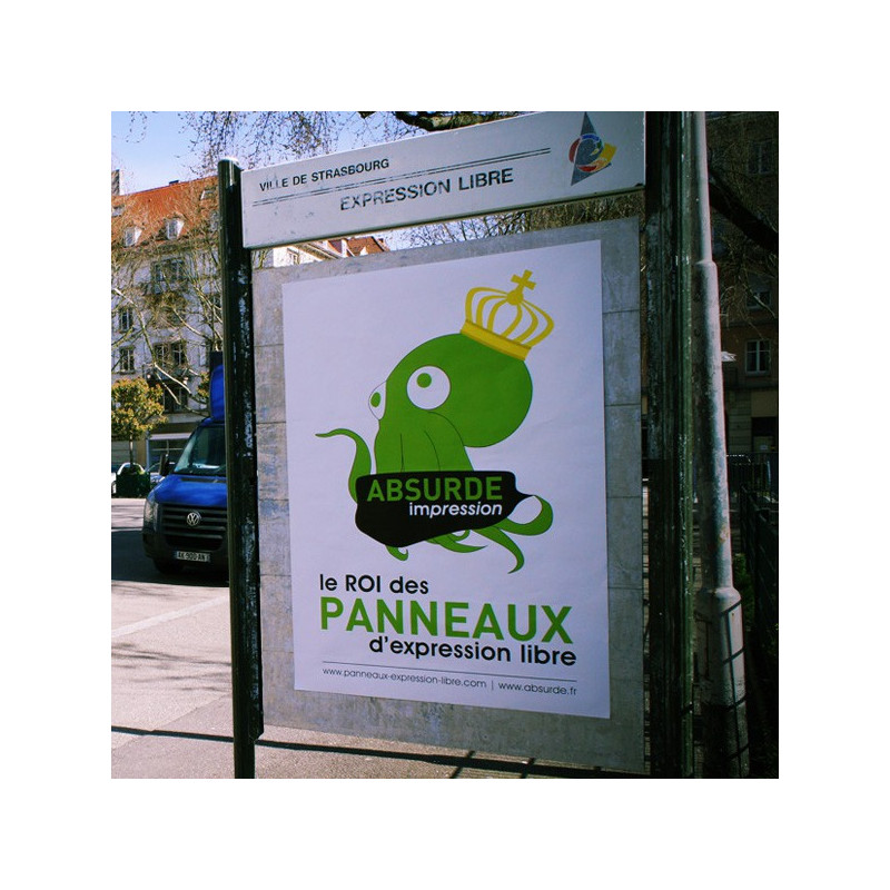 Affiches 100x140cm 115grs mat dos bleu - 250 exemplaires