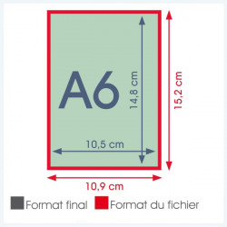 Brochure A6 8 pages 135grs brillant - 1 000 exemplaires