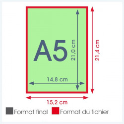 BROCHURE A5 135GRS BRILLANT 8 PAGES - 250 EXEMPLAIRES