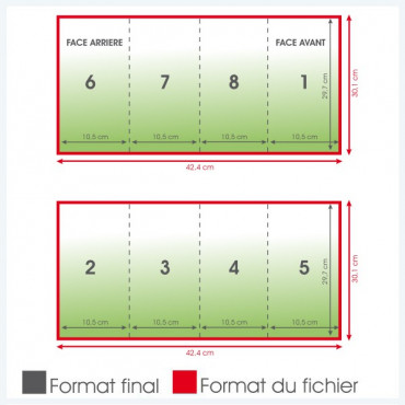 Dépliants A5 135grs long portrait brillant 8 pages - 20 000 exemplaires - pliage zigzag Dépliants A5 135grs long portrait brillant 8 pages - 20 000 exemplaires - pliage zigzag