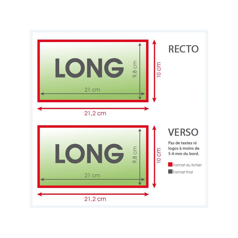 Flyers LONG 250grs brillant - 100 exemplaires