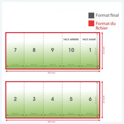 Dépliants 135grs long portrait brillant 10 pages - 10 000 exemplaires