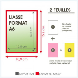 Liasse 2 feuilles format A6 - 100 exemplaires