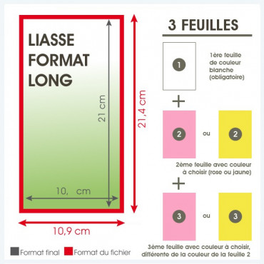 Liasse 3 feuilles format long - 2500 exemplaires Liasse 3 feuilles format long - 2500 exemplaires