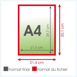 Flyers A4 450grs mat - 2 500 exemplaires