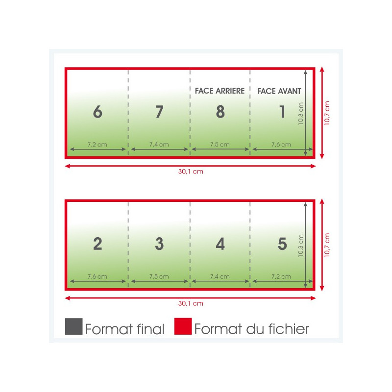 Dépliants A7 135grs brillant portrait 8 pages - 2 500 exemplaires