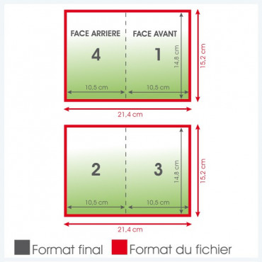 Dépliants A6 135grs brillant 4 pages - 15 000 exemplaires Dépliants A6 135grs brillant 4 pages - 15 000 exemplaires