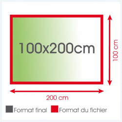 Bâche PVC 100x200cm - 1 exemplaire