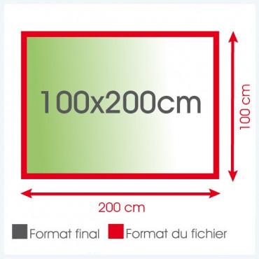 Bâche PVC 100x200cm - 1 exemplaire