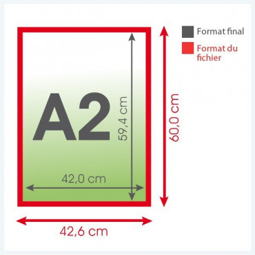 Affiches A2 100grs brillant - 100 exemplaires Affiches A2 100grs brillant - 100 exemplaires