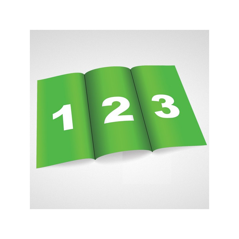 Dépliants 135grs brillant long portrait 6 pages - 5 000 exemplaires - pliage portefeuille
