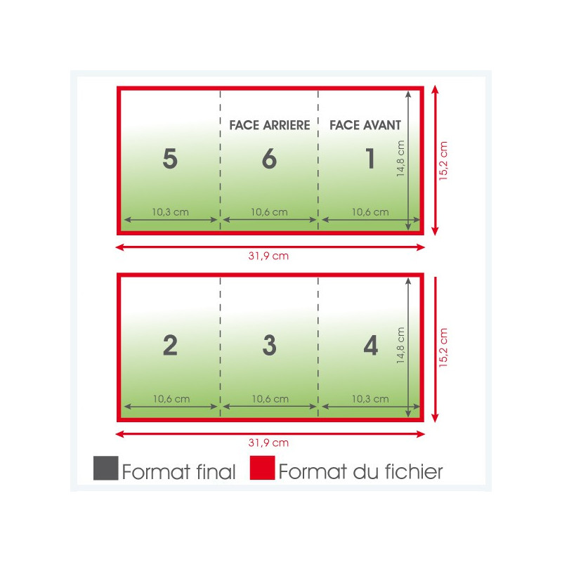 Dépliants A6 135grs mat 6 pages - 1 000 exemplaires