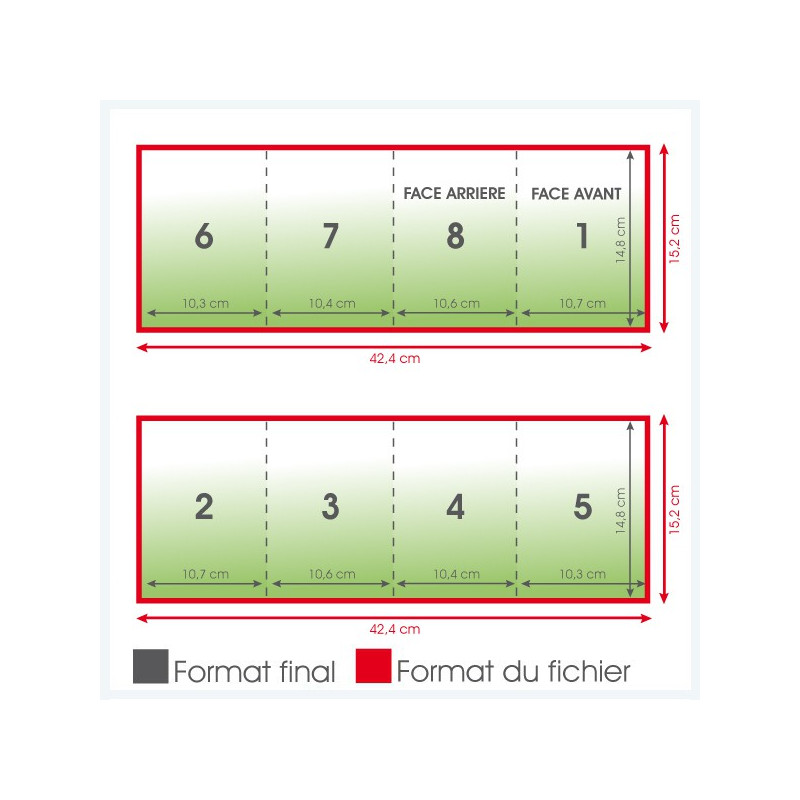 Dépliants A6 135grs mat 8 pages - 1 000 exemplaires