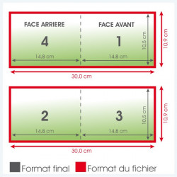 Dépliants A6 paysage 135grs brillant 4 pages - 1 000 exemplaires