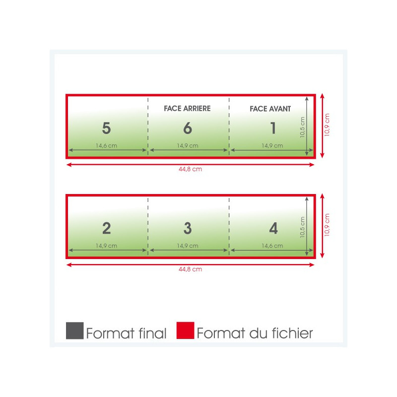 Dépliants A6 paysage 135grs brillant 6 pages - 1 000 exemplaires