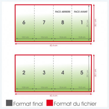 Dépliants A5 135grs long portrait brillant 8 pages - 1 000 exemplaires Dépliants A5 135grs long portrait brillant 8 pages - 1 000 exemplaires