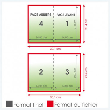 Dépliants A5 135grs brillant portrait 4 pages - 1 000 exemplaires Dépliants A5 135grs brillant portrait 4 pages - 1 000 exemplaires