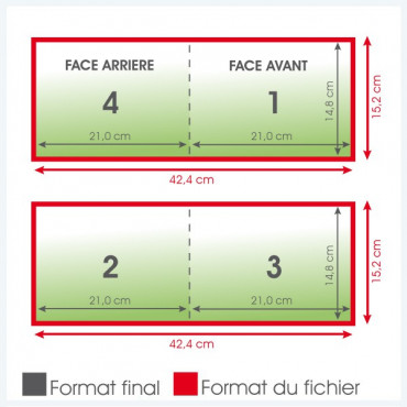 Dépliants A5 paysage 135grs mat 4 pages - 1 000 exemplaires Dépliants A5 paysage 135grs mat 4 pages - 1 000 exemplaires