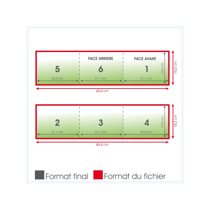 Dépliants A5 paysage 135grs brillant 6 pages - 1 000 exemplaires