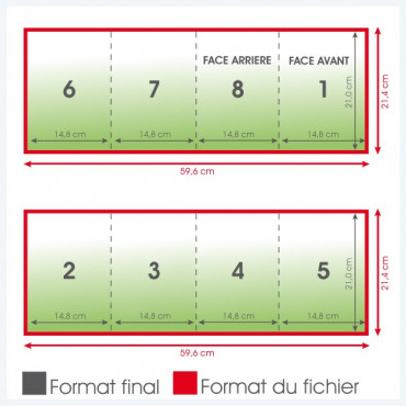 Dépliants A5 135grs mat portrait 8 pages - 1 000 exemplaires Dépliants A5 135grs mat portrait 8 pages - 1 000 exemplaires