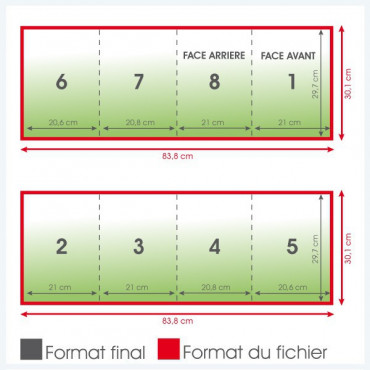 Dépliants A4 135grs brillant portrait 8 pages - 10 000 exemplaires - pliage zigzag Dépliants A4 135grs brillant portrait 8 pages - 10 000 exemplaires - pliage zigzag